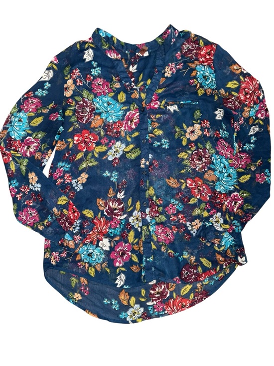 Kut from the Kloth Tops - KUT From The Kloth Blue Floral Sheer Peasant Blouse Top Women Large Boho